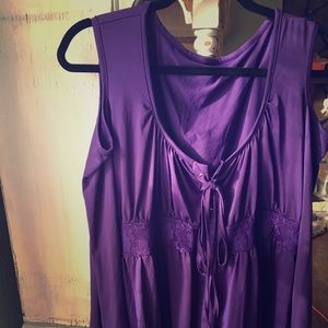 Purple Cold Shoulder Babydoll Shirt